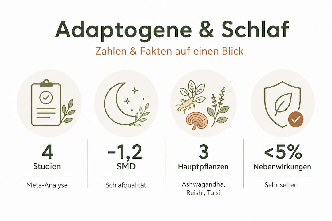 Infografik: Das Wichtigste zu Schlaf-Adaptogenen auf einen Blick
