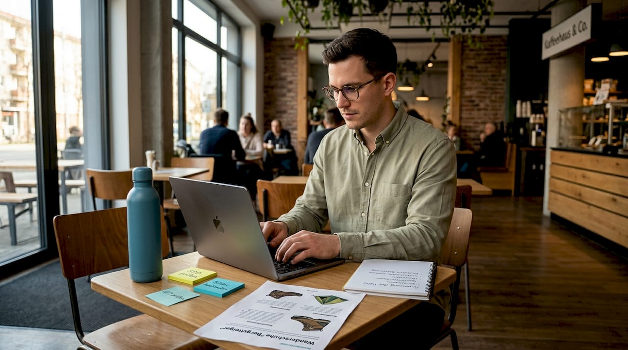 Ein Marketingexperte arbeitet daran, die Produktseite eines Online-Shops gezielt zu optimieren.