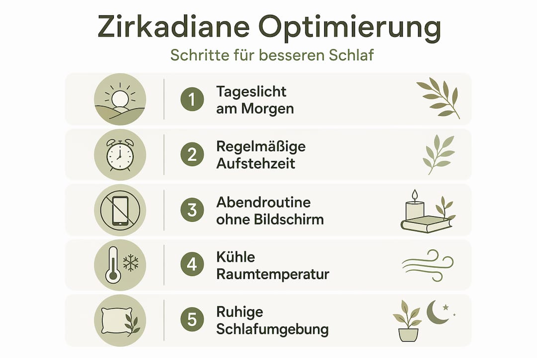 Grafik: Fünf praktische Tipps für einen besseren Schlaf