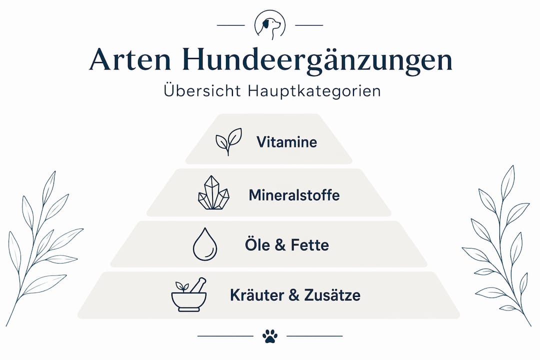 Übersicht der bedeutendsten Ergänzungsfuttermittel für Hunde auf einen Blick