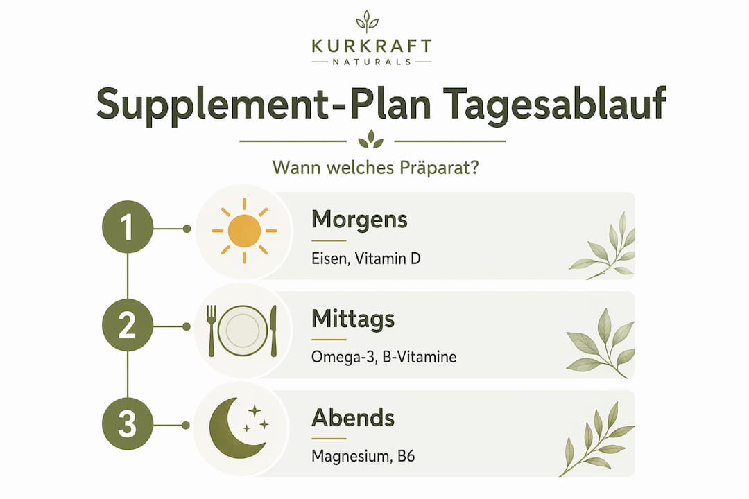 Übersicht: Die besten Tageszeiten für die Einnahme von Nahrungsergänzungsmitteln