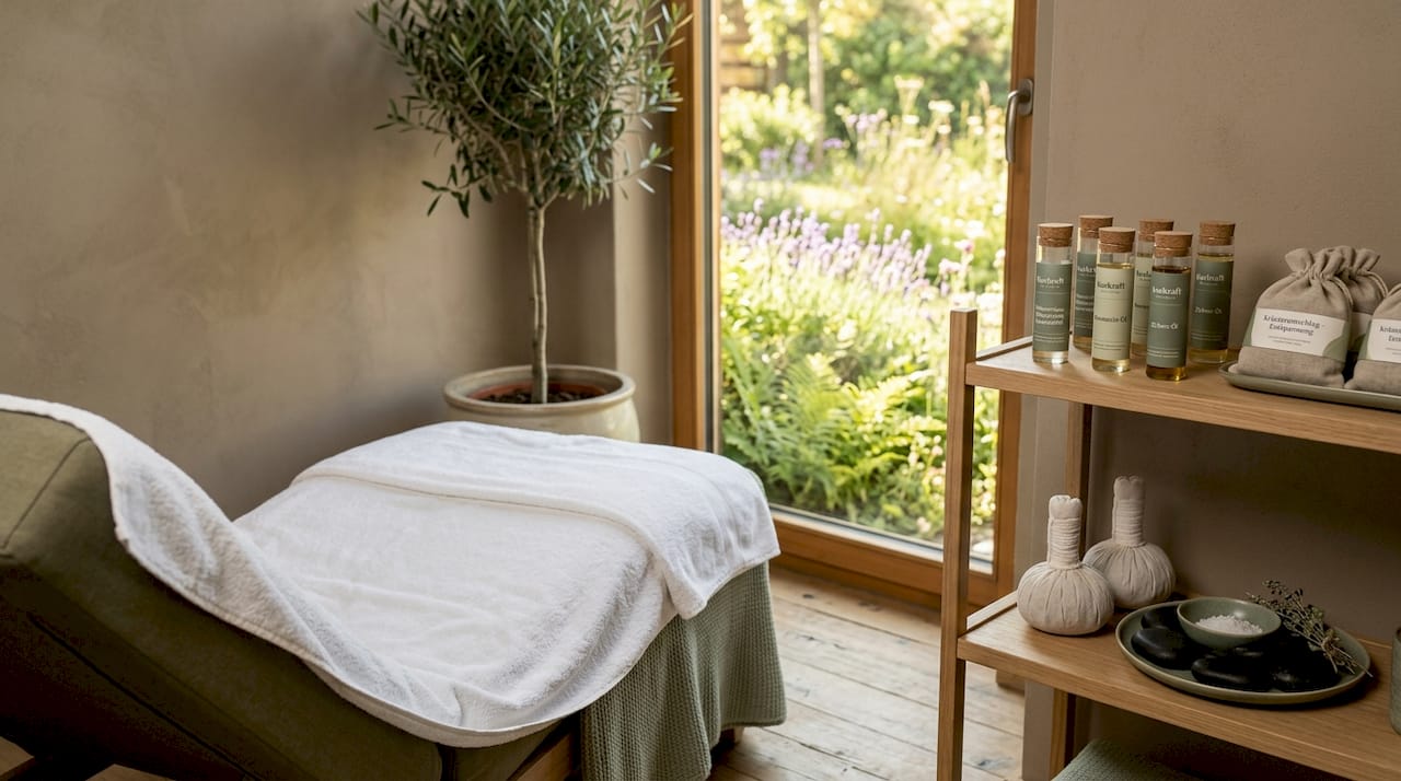 Entspannende Wohlfühlatmosphäre im Spa – genießen Sie exklusive Anwendungen in einem harmonischen Behandlungsraum.