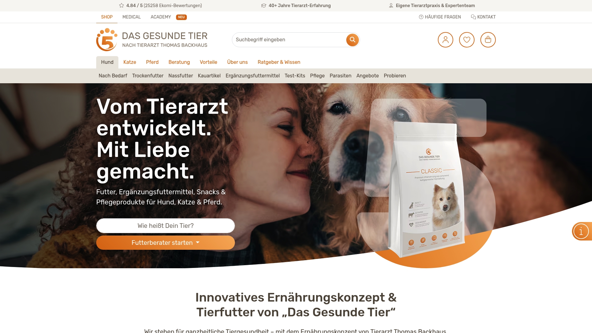 https://dasgesundetier.de