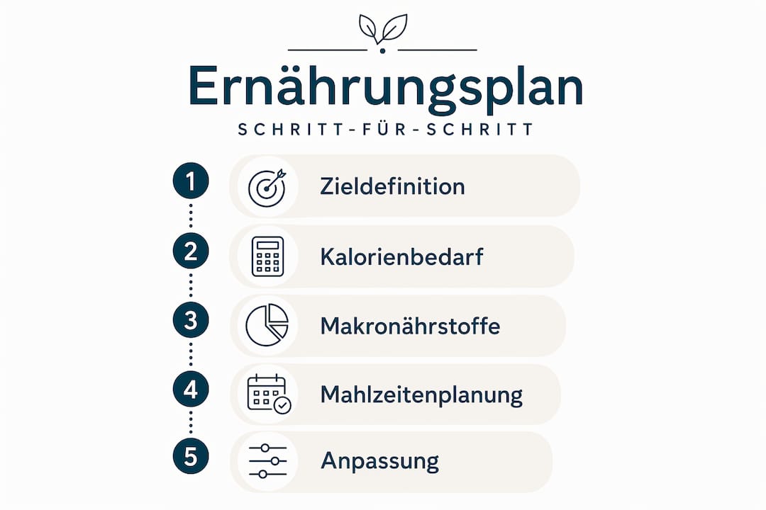 Grafik mit einer Schritt-für-Schritt-Anleitung für deinen individuellen Ernährungsplan