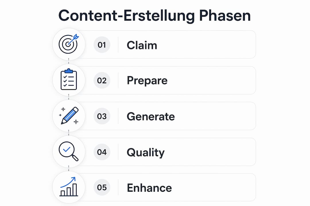 Phasen der Content-Erstellung 2026 – Eine anschauliche Übersicht