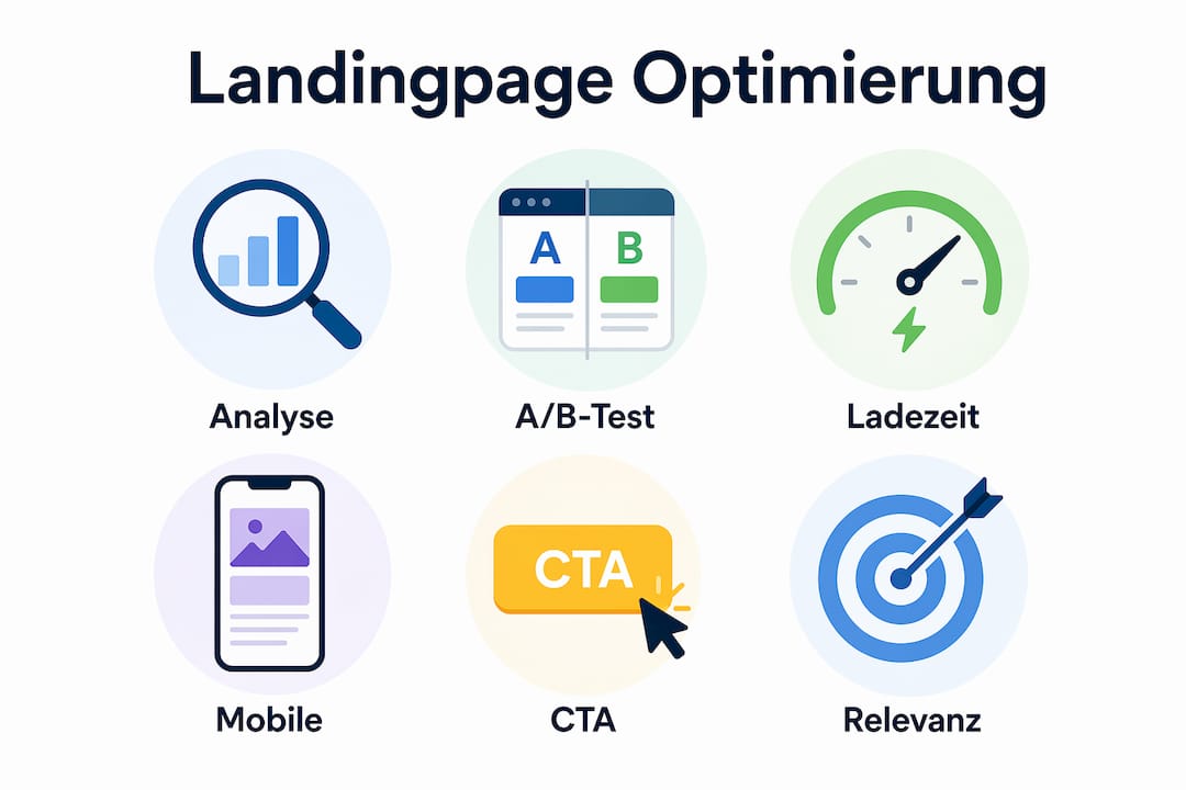 Diese Infografik veranschaulicht, wie Sie Ihre Landingpage Schritt für Schritt optimieren können.