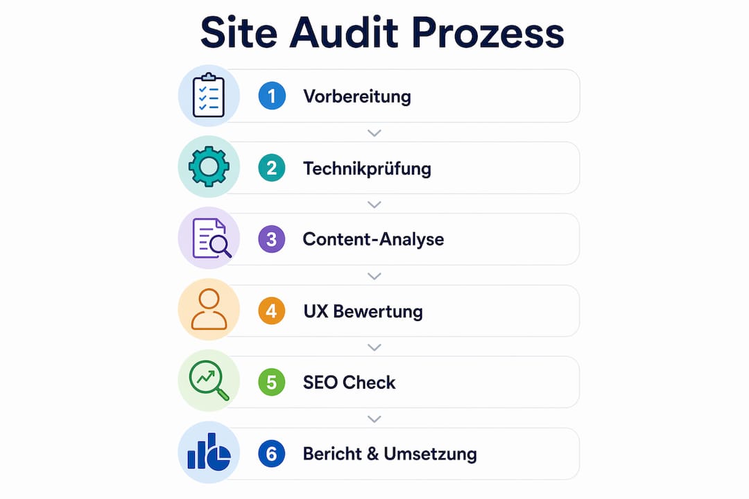 Infografik: So läuft ein professioneller Website-Audit ab