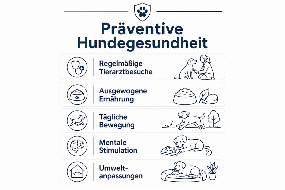 Grafik: Fünf einfache Schritte für die Gesundheit deines Hundes – So beugst du Krankheiten vor