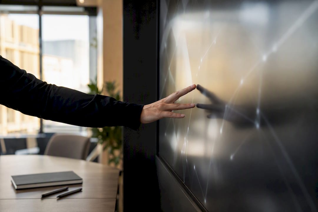 Hand bedient digitales Marketing-Dashboard