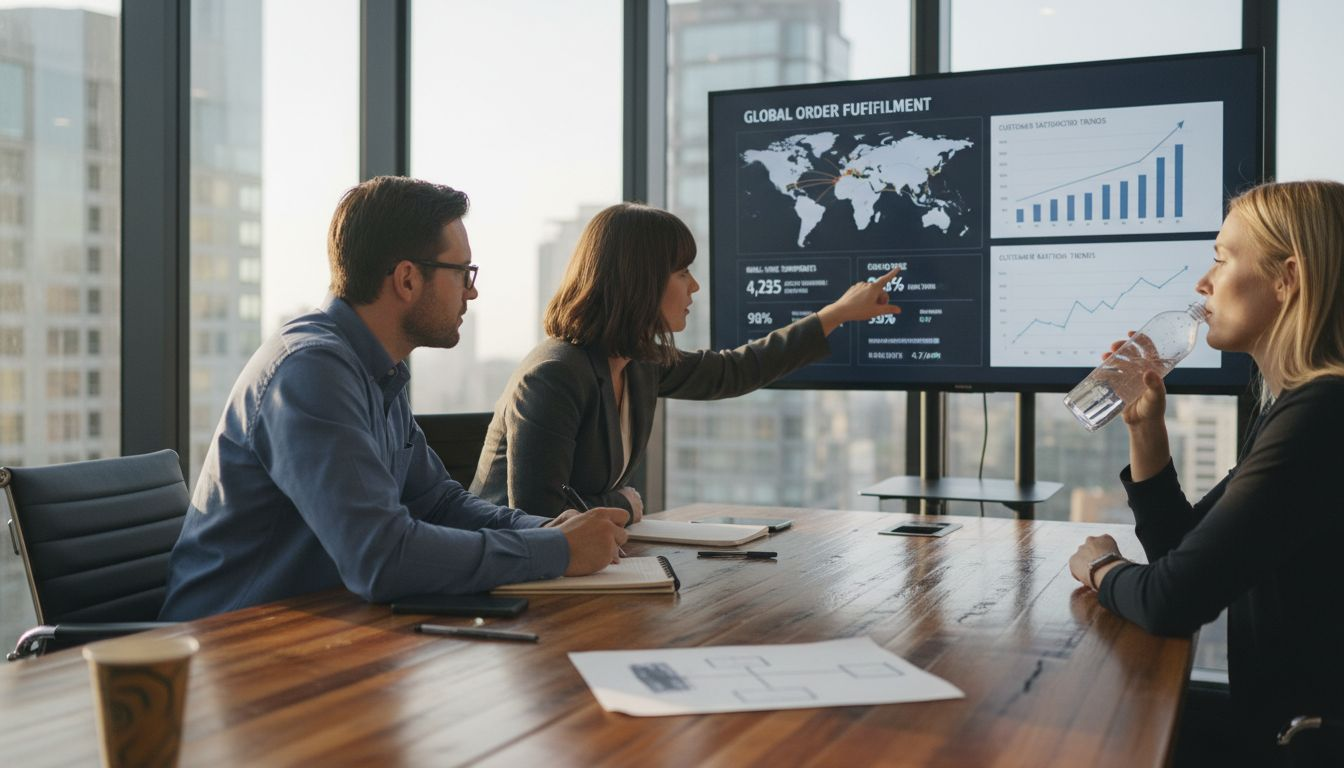 Team viewing customer analytics dashboard