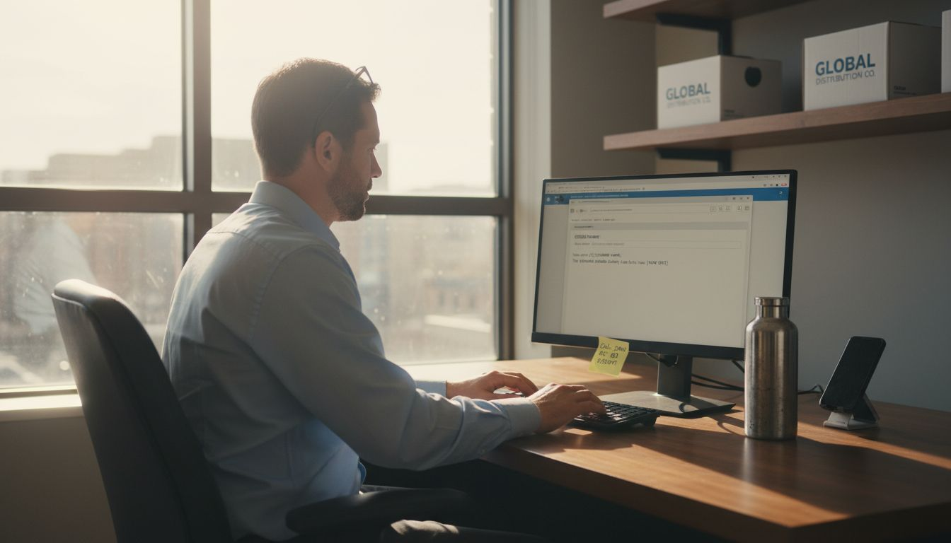 Manager sending digital order updates