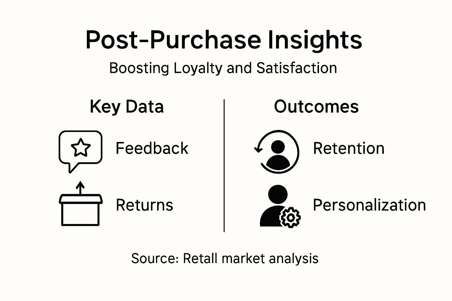Infographic showing post-purchase insight benefits