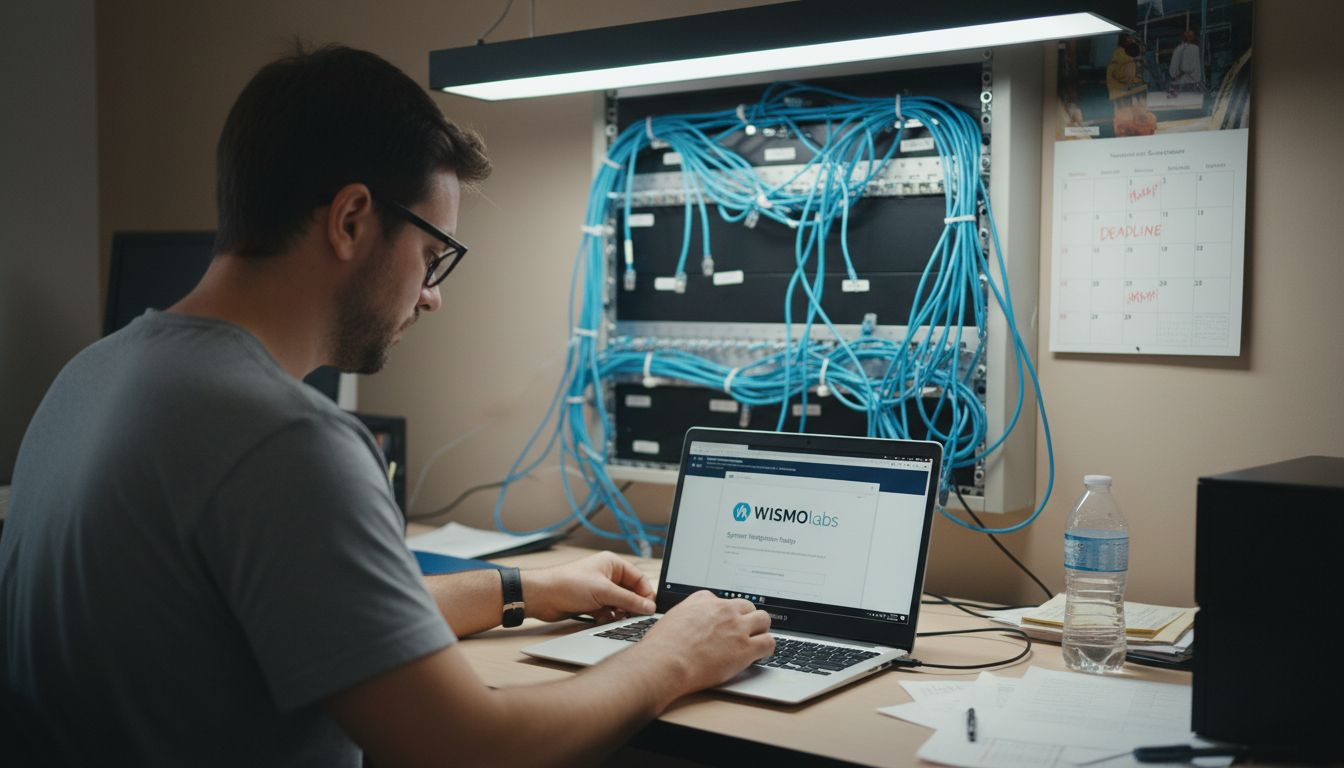 IT specialist integrating order tracking software