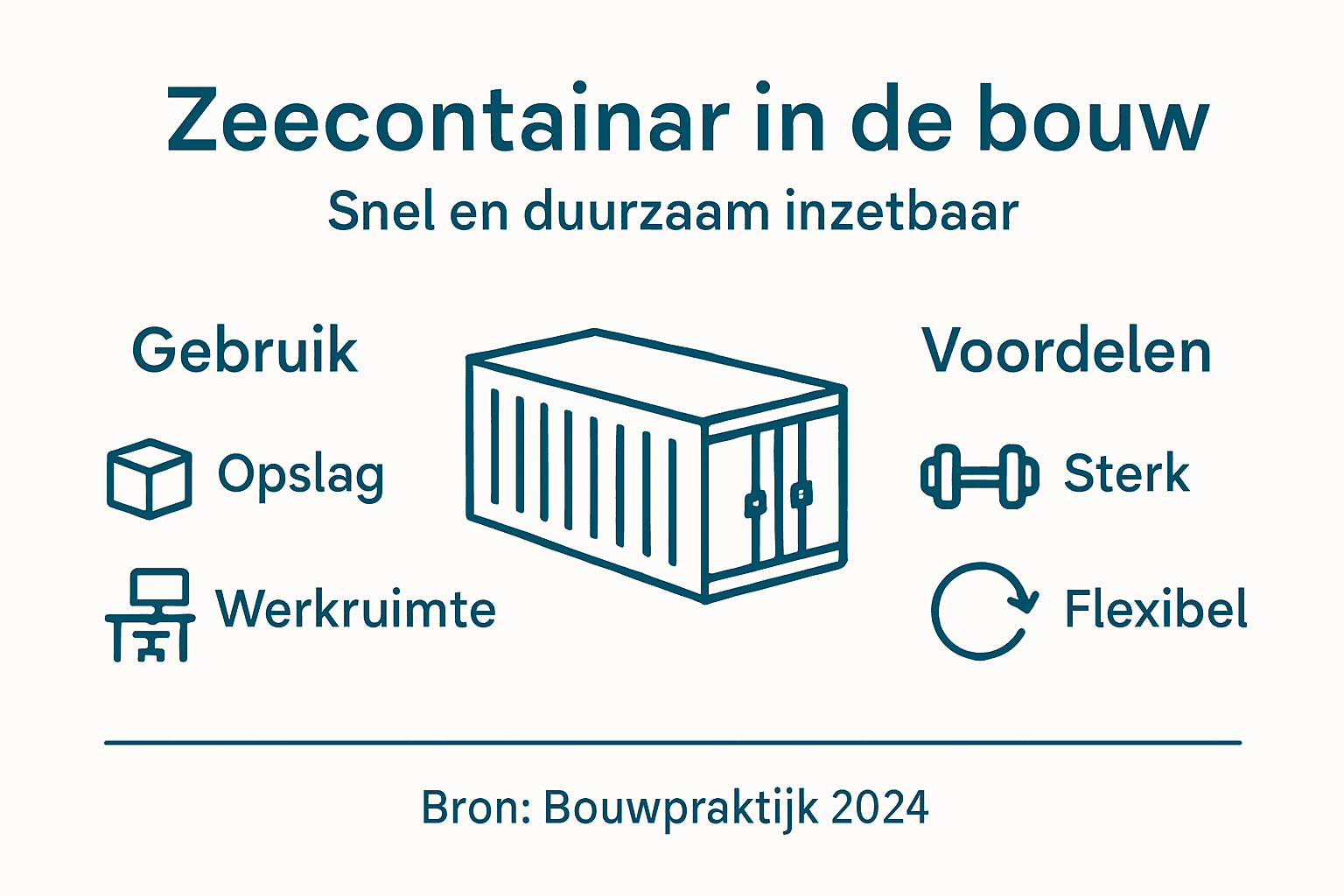Infographic: de rol van zeecontainers in de bouwsector