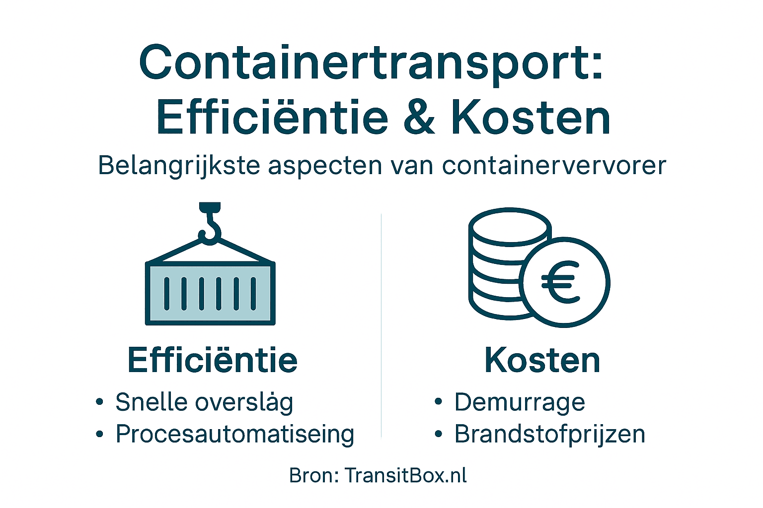 Infographic: hoe efficiënt en voordelig is containervervoer?