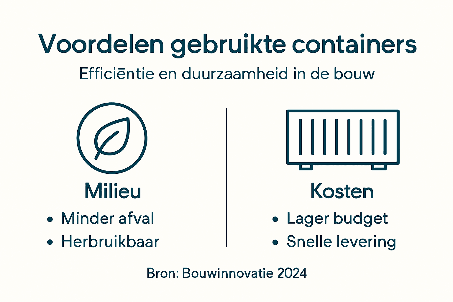Infographic: Waarom containers zo handig zijn op de bouwplaats