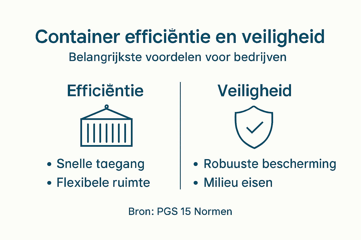 Infographic: zo haal je het maximale uit je container – focus op efficiëntie en veiligheid