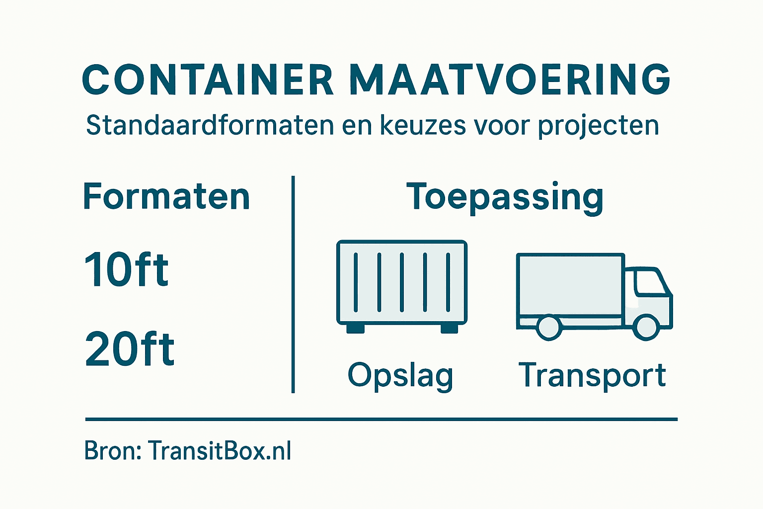 Infographic: een handig overzicht van containerformaten en hun toepassingen