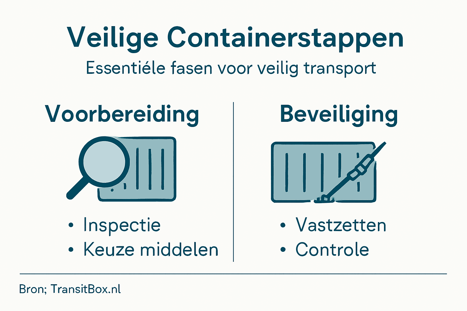 Infographic: Zo vervoer je containers veilig – stap voor stap