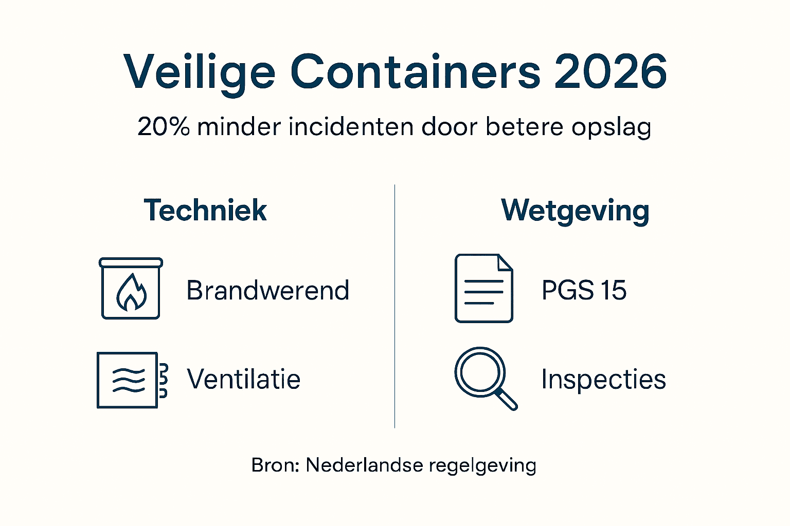 Infographic: Veilig containers opslaan – techniek en regelgeving op een rij
