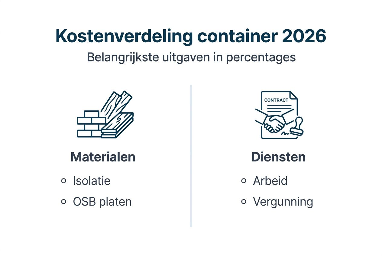 Overzicht van de kostenopbouw voor containeraanpassingen in 2026