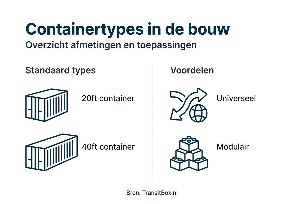Overzicht van verschillende containertypes en hun voordelen in één handige infographic