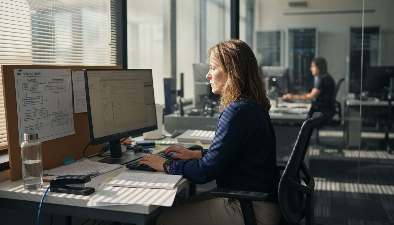 IT manager handles email server workflow setup