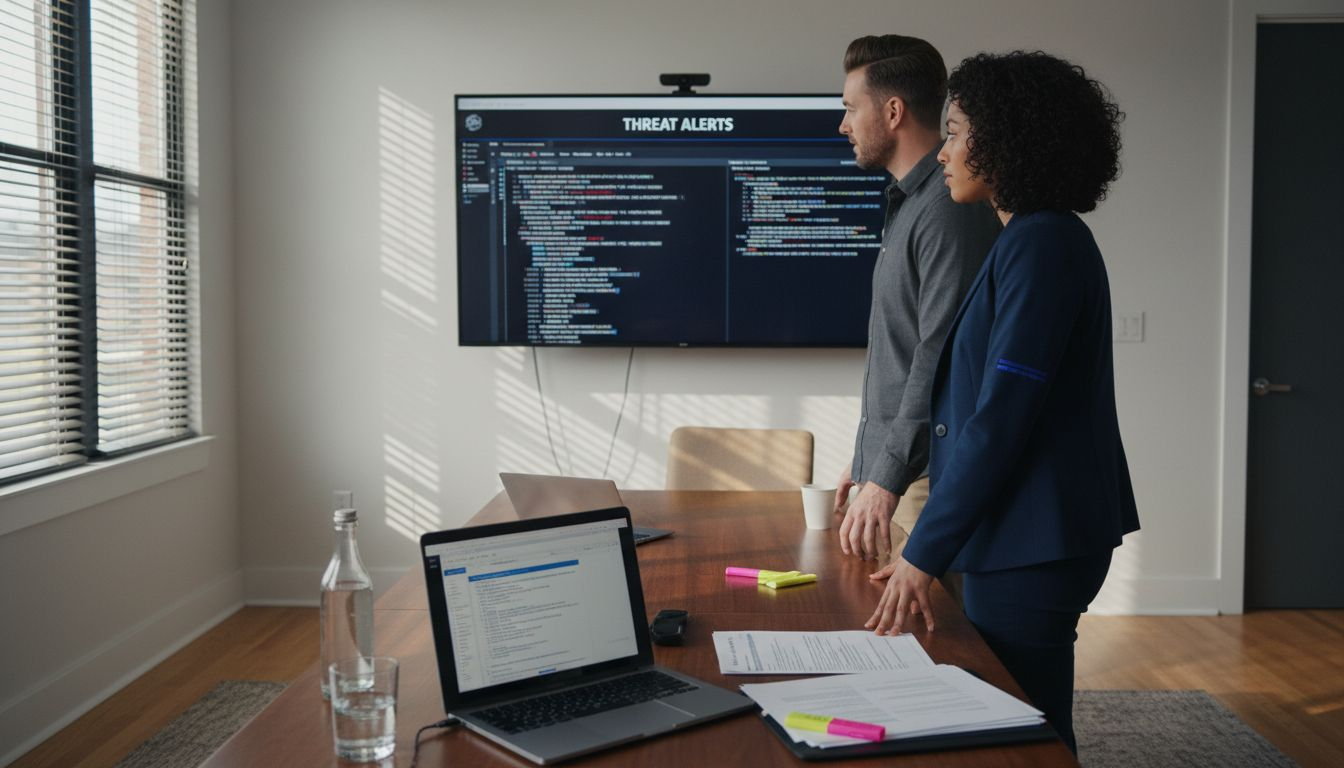 Team managing automated email security alerts