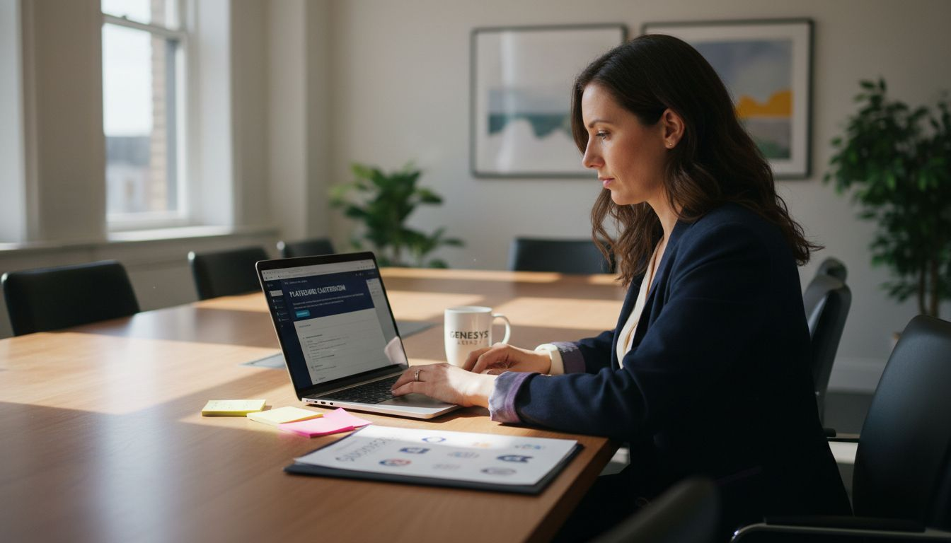 Agency manager reviewing white-label platform options