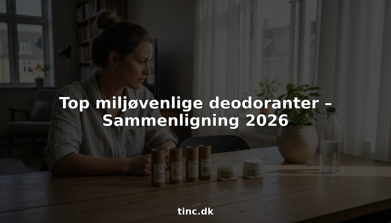 Kvinde tester milj&oslash;venlige deodoranter derhjemme