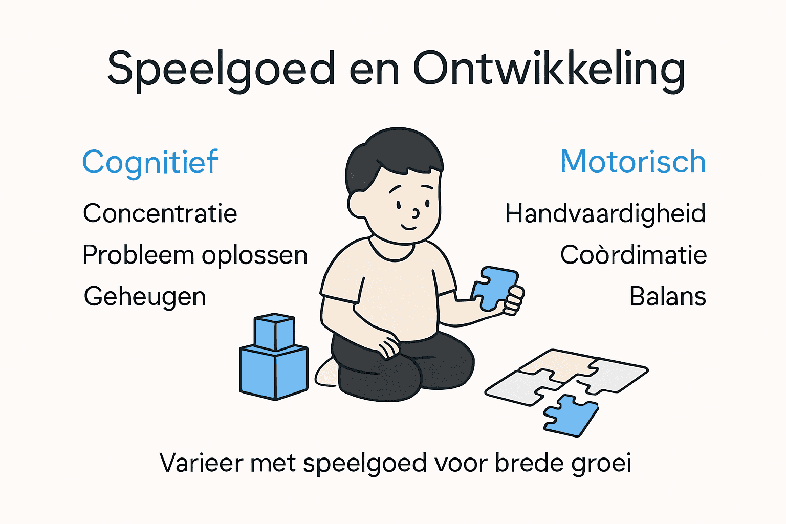 Infographic: een helder overzicht van de verschillende ontwikkelingsgebieden die speelgoed stimuleert