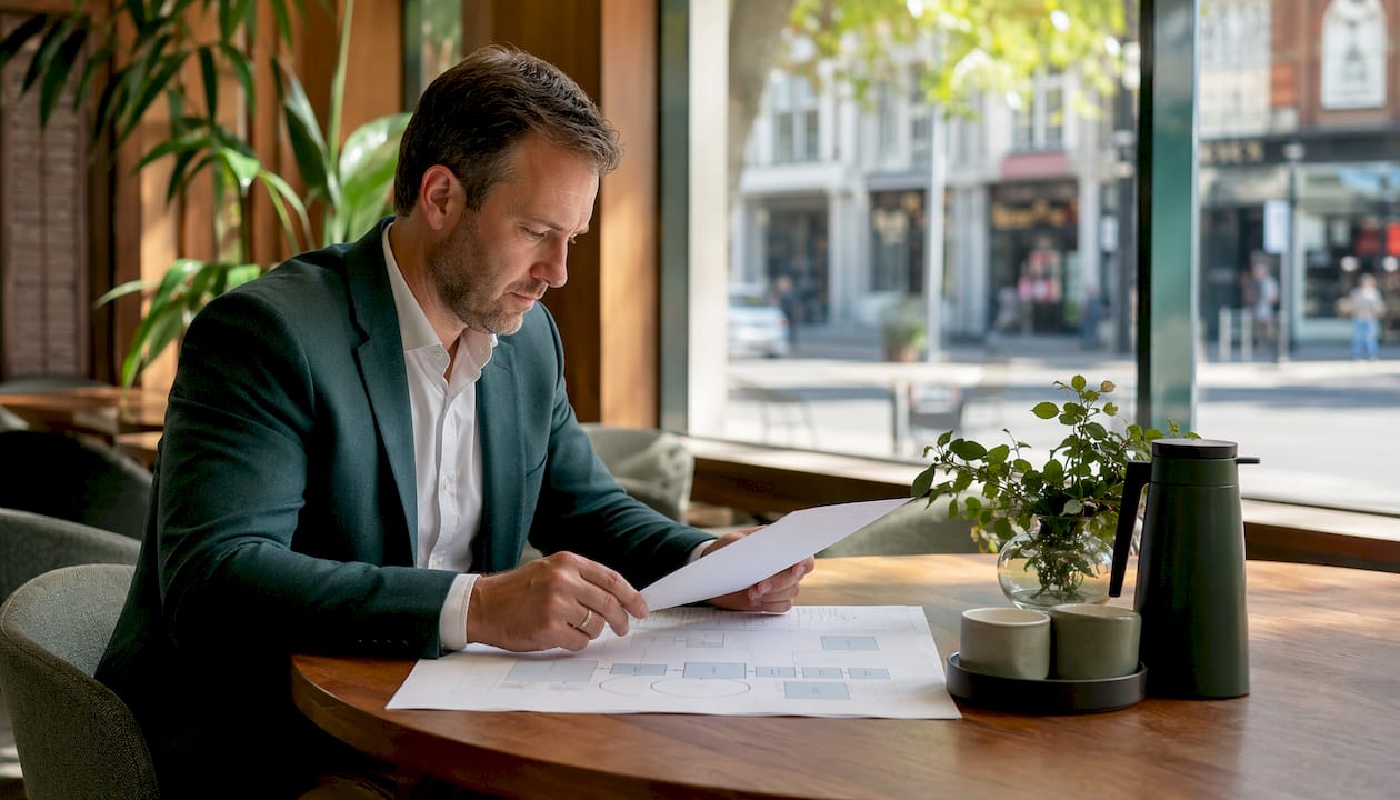 Der Hotelmanager analysiert die verschiedenen Stationen, die Gäste während ihres Aufenthalts durchlaufen, um den Service gezielt zu optimieren.