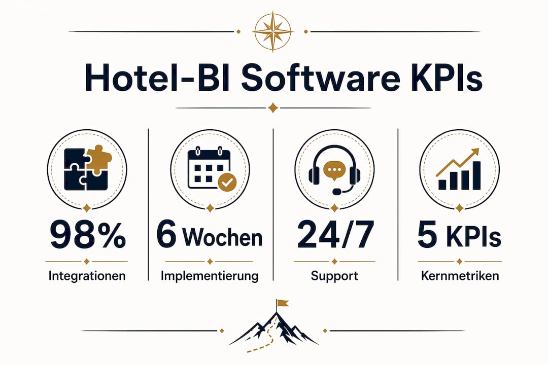 Übersichtliche Infografik: Wie schneiden die wichtigsten Kennzahlen im Hotel-Business Intelligence-Vergleich ab?