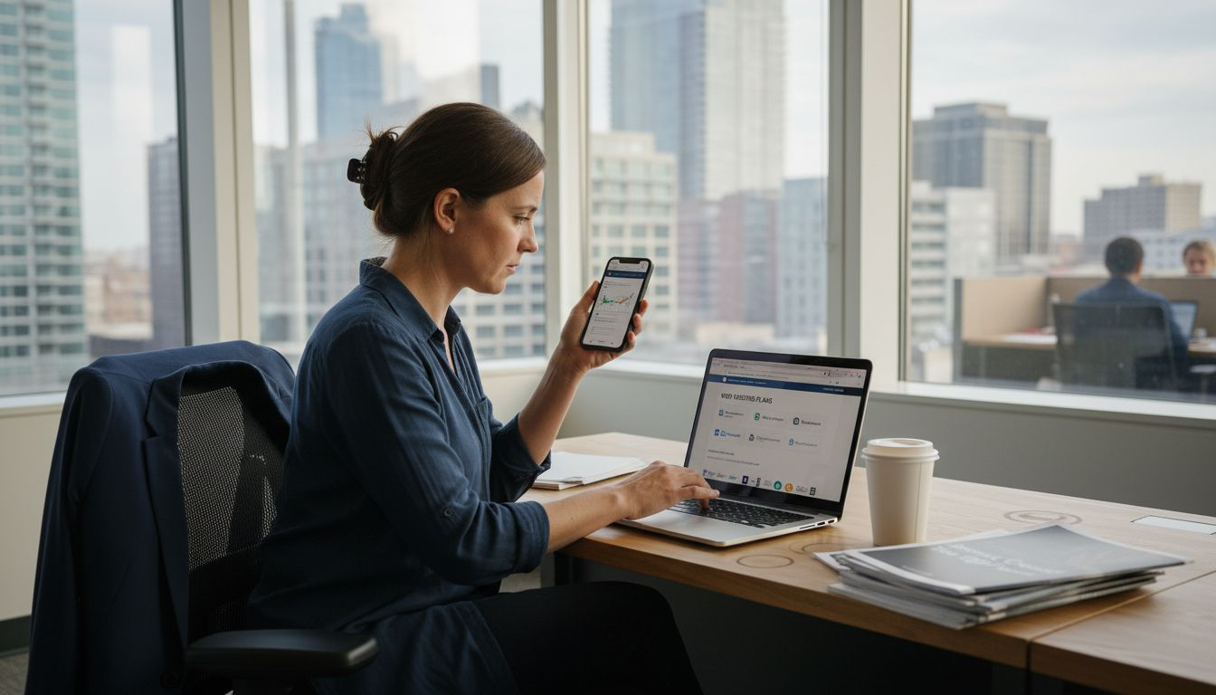 Business owner reviews web hosting plans