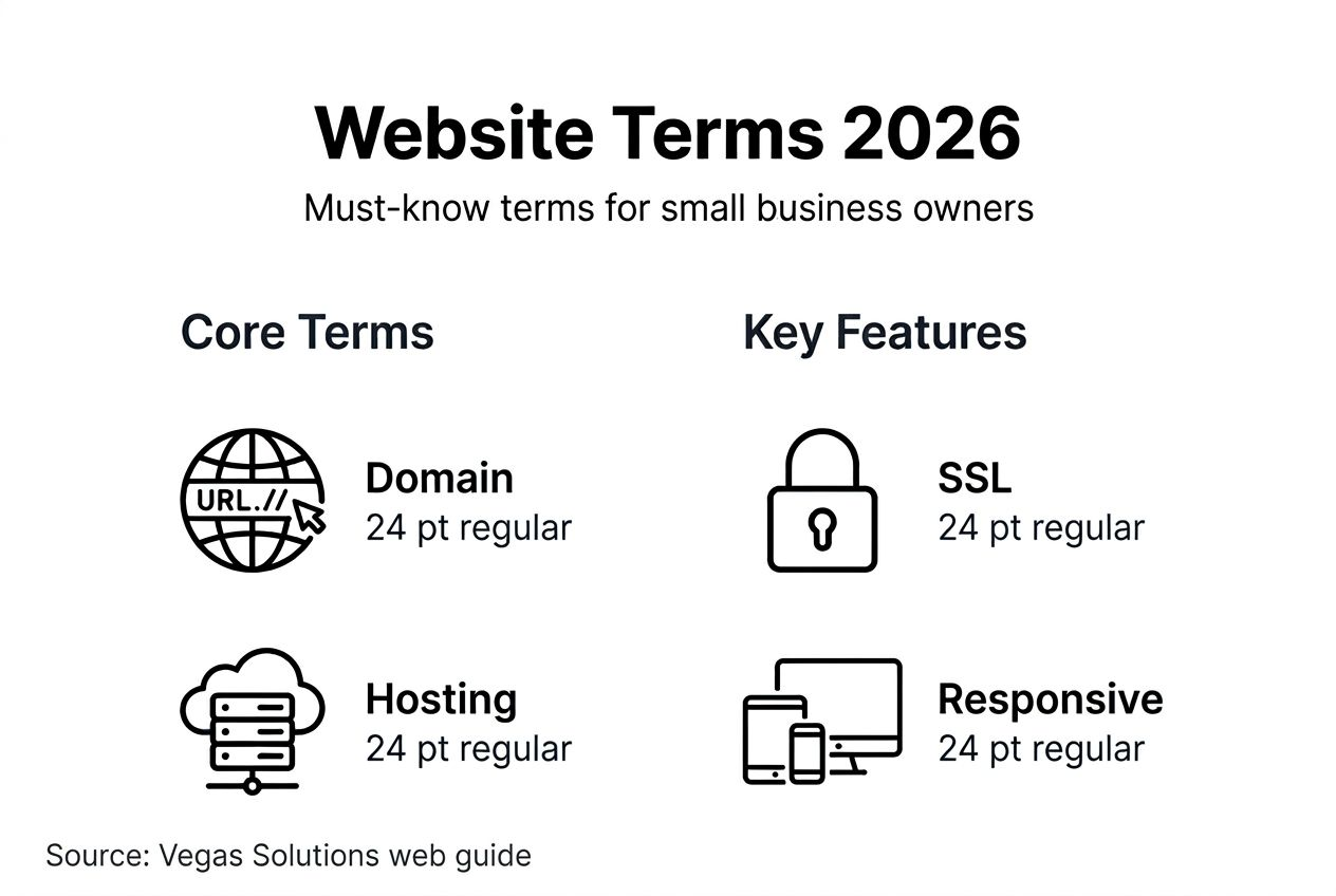 Infographic with core and key website terms