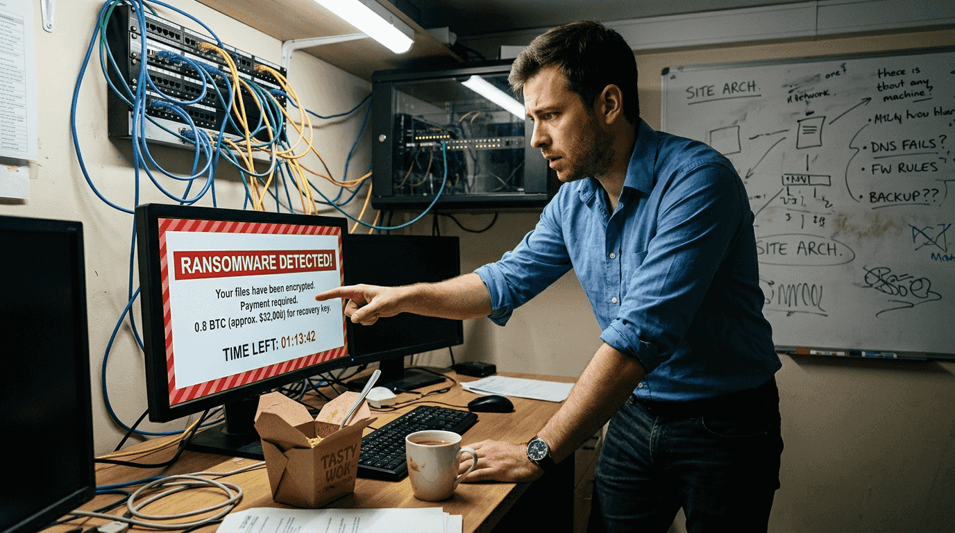 Website manager responds to ransomware attack