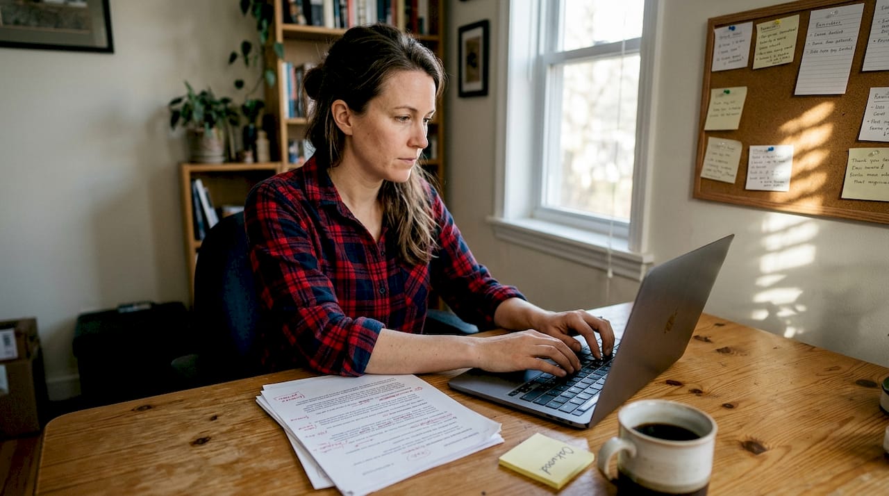Writer drafts local business service page copy