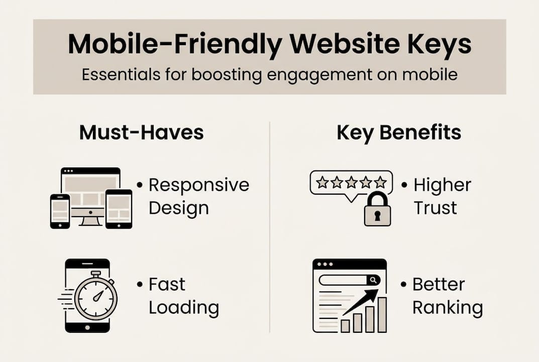 Infographic shows key mobile-friendly website tips