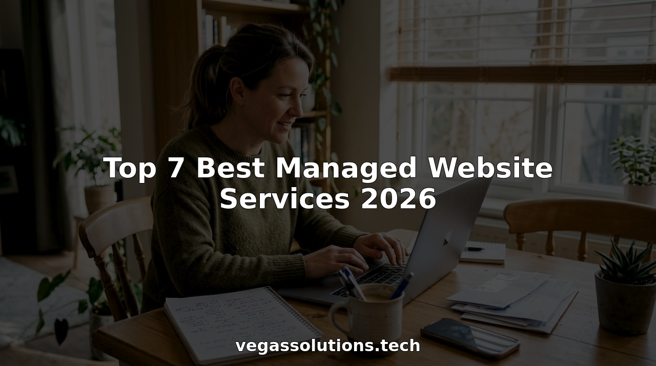 Small business owner managing website at home workspace