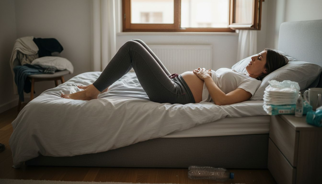 Kobieta wykonuje ćwiczenia w swojej sypialni.