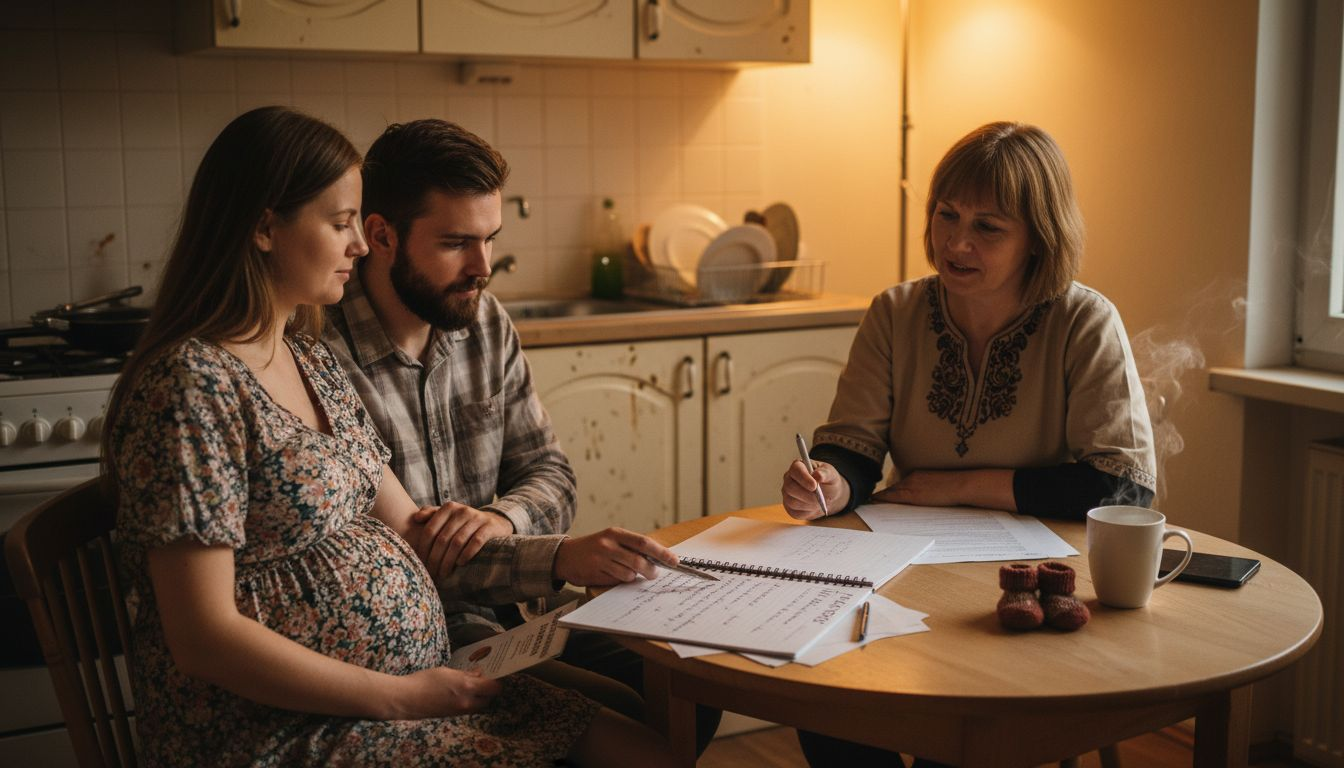 Rozmowa z bliskimi o szczegółach planowanego porodu w domu