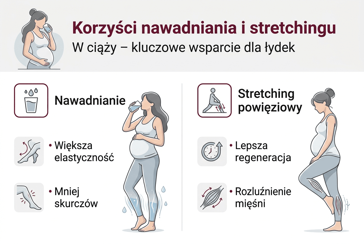 Infografika: Dlaczego warto dbać o odpowiednie nawodnienie i rozciągać powięź? Poznaj najważniejsze zalety!