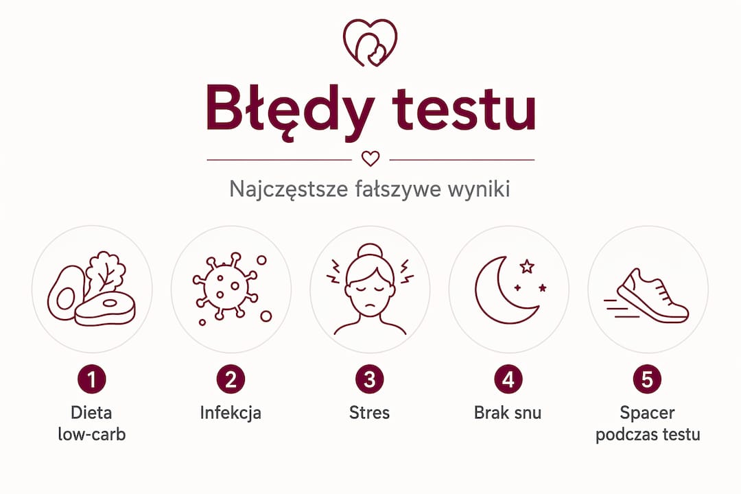 Infografika: najczęstsze błędy wpływające na wiarygodność testu