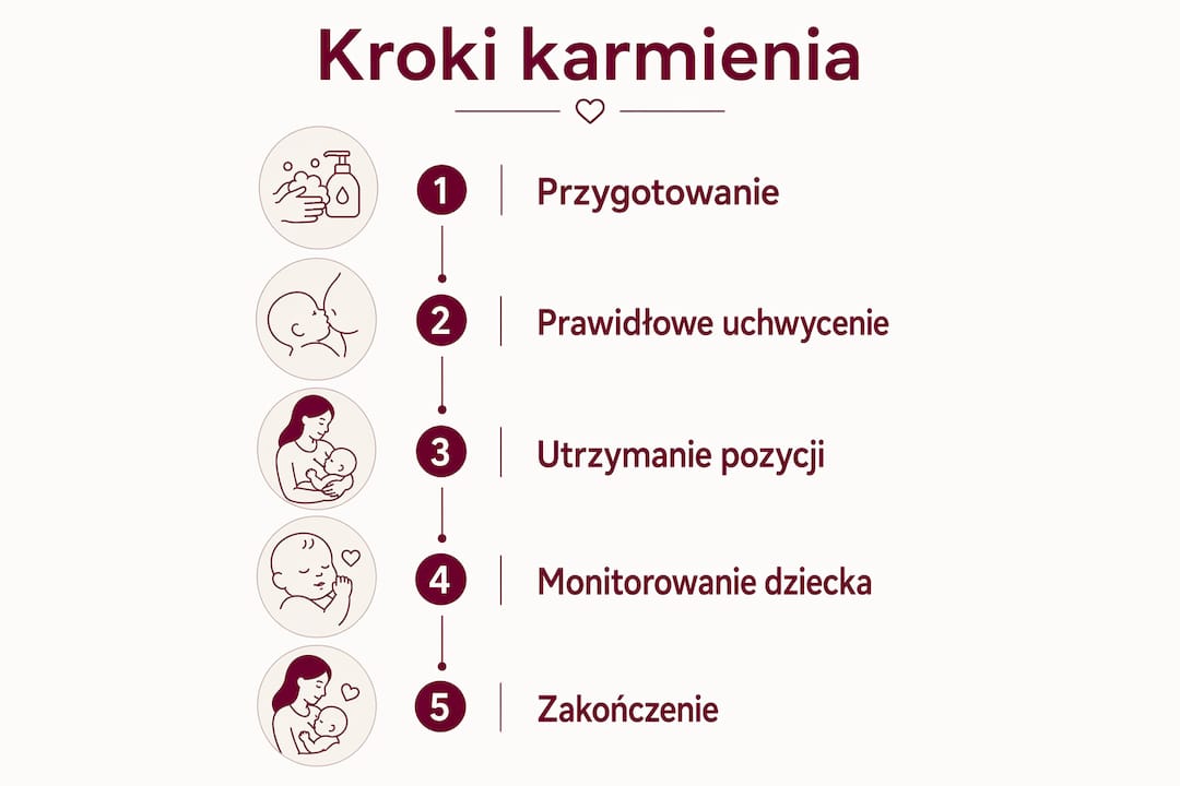 Praktyczny przewodnik w formie infografiki: jak prawidłowo karmić piersią – krok po kroku