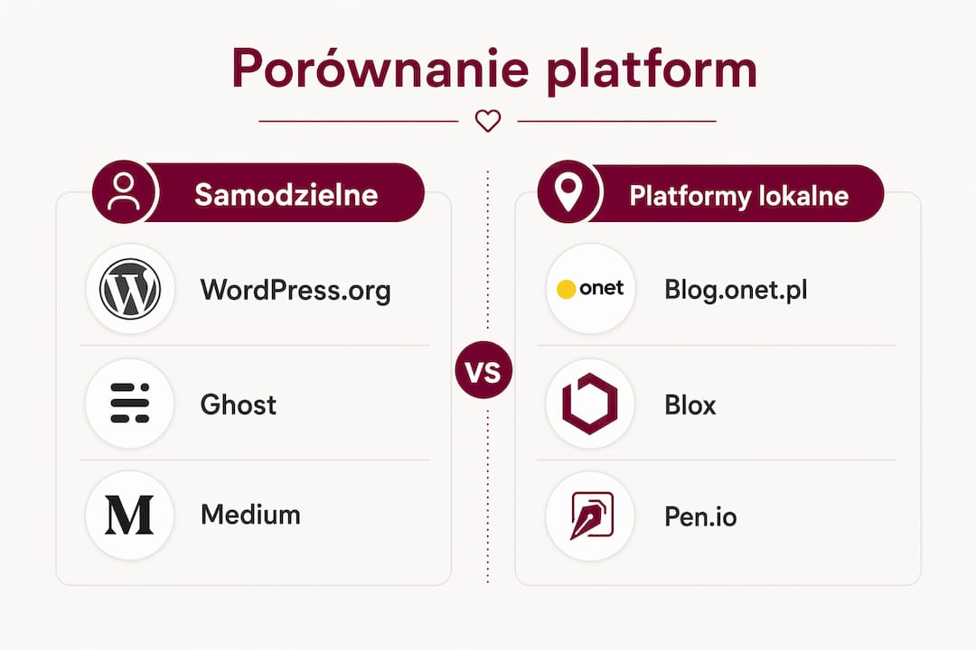 Porównanie najpopularniejszych platform do prowadzenia bloga – infografika