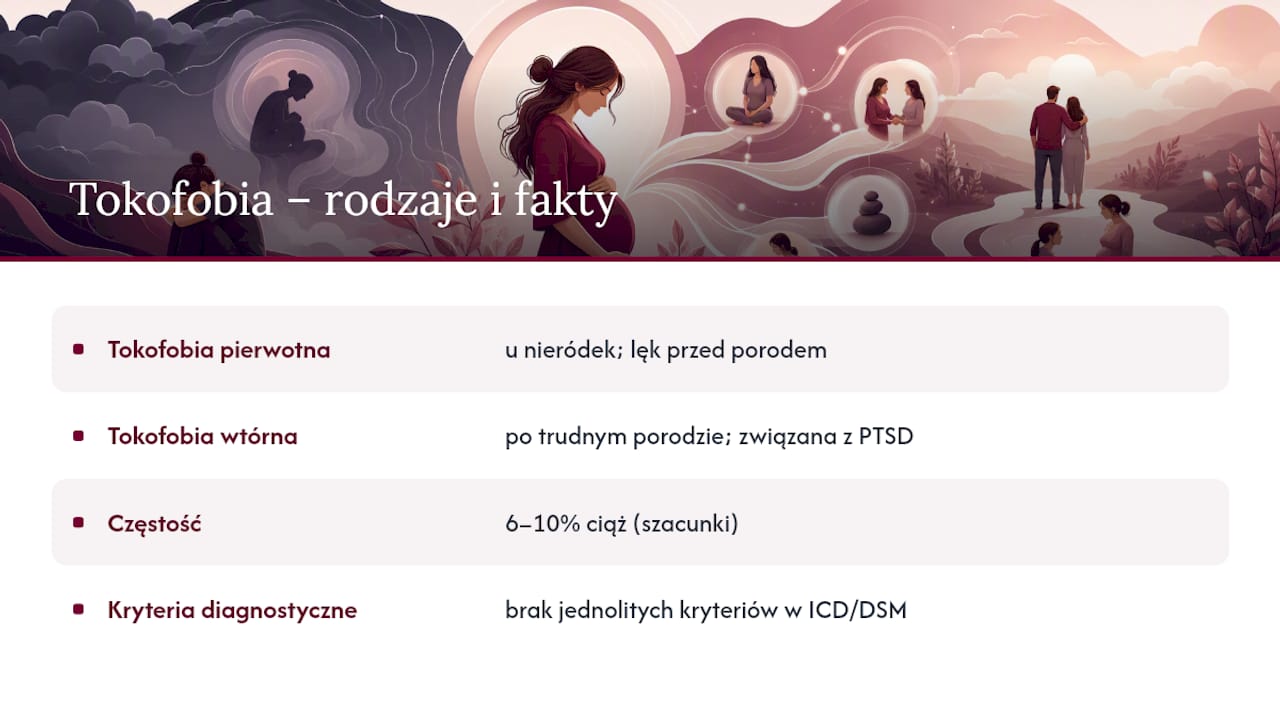 Rodzaje tokofobii i ich szacunkowa częstość