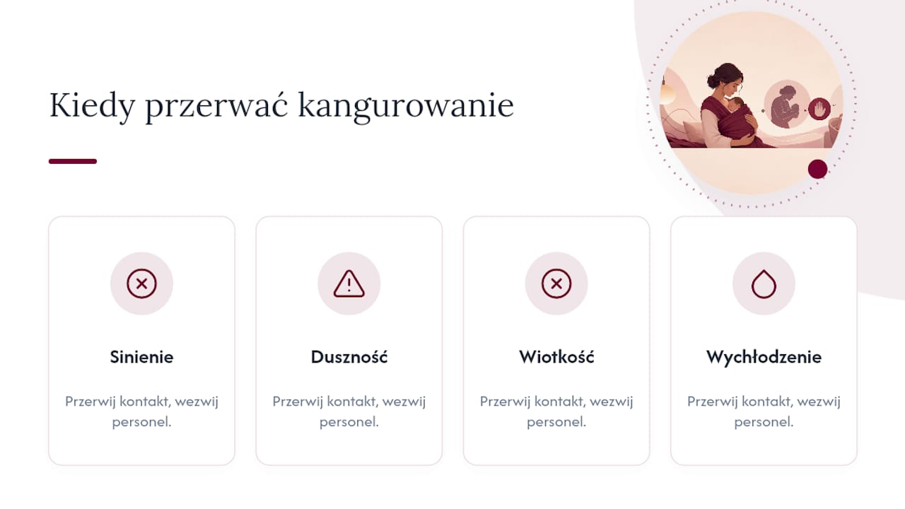 Cztery niepokojące sygnały podczas kangurowania