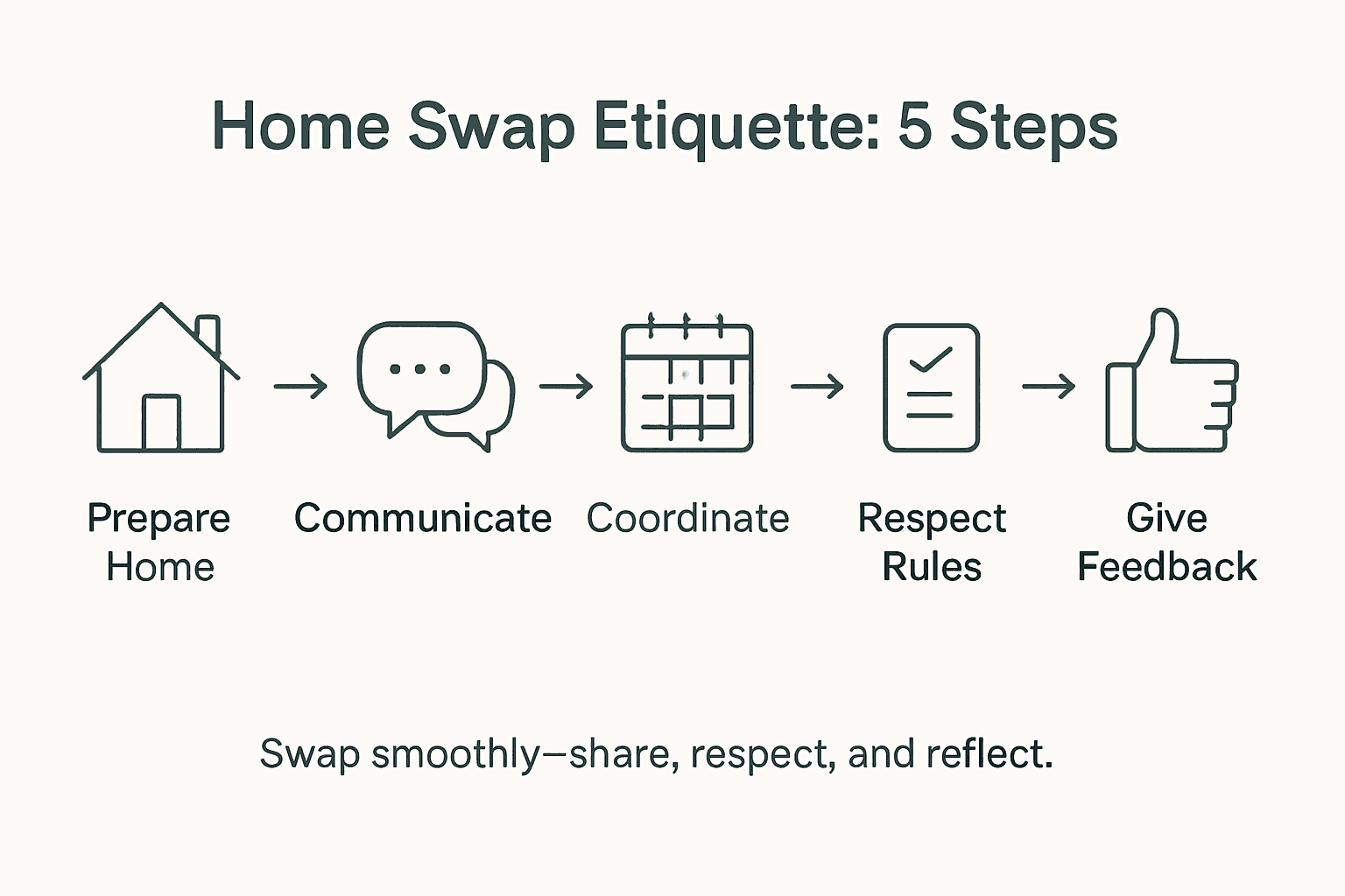 Home swap etiquette process infographic