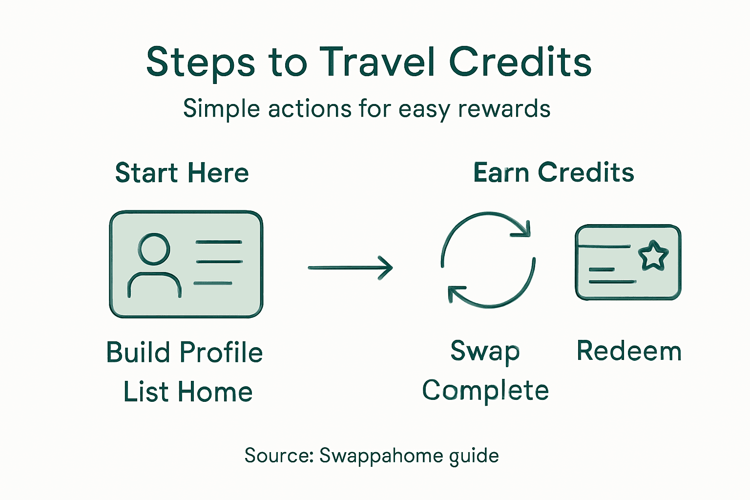 Infographic with travel credit earning steps