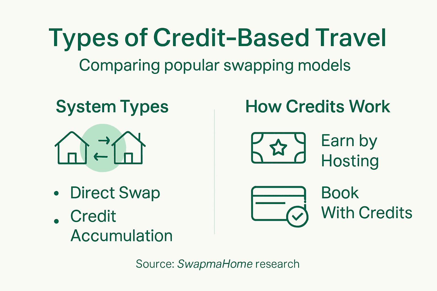 Infographic comparing credit-based travel systems